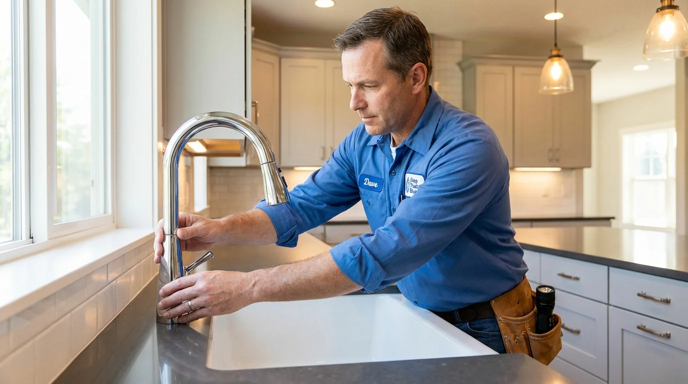 Kitchen faucet installation by Johns Plumbing LLC in Ross