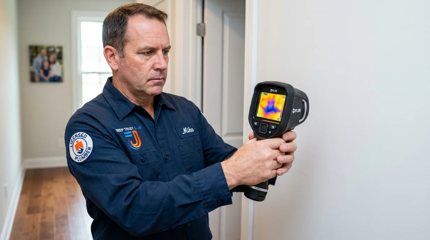 Thermal imaging leak detection by Johns Plumbing LLC in Ross